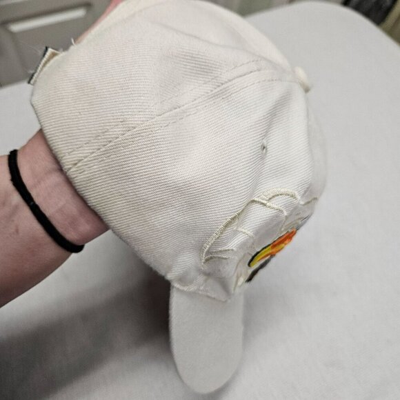 Embroidered Bald Eagle Hat - Adjustable Cotton Cap Beige - Picture 5 of 10